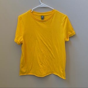 Wild Fable | Basic Yellow Tee with Rolled Sleeves